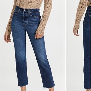 Levis Premium Wedge Straight Raw Hem Jeans